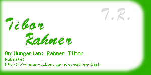 tibor rahner business card